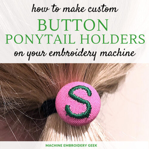 how to make custom button ponytail holders