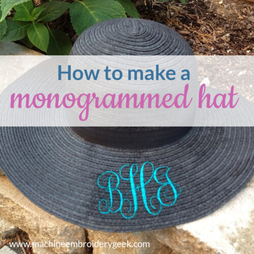 how to make a monogrammed hat