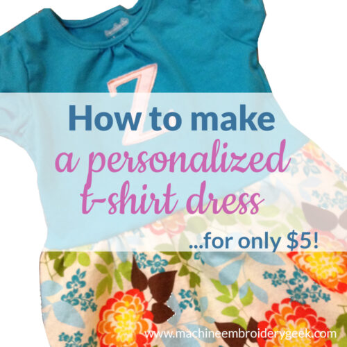 how to make a personalized t-shirt dress for only $5