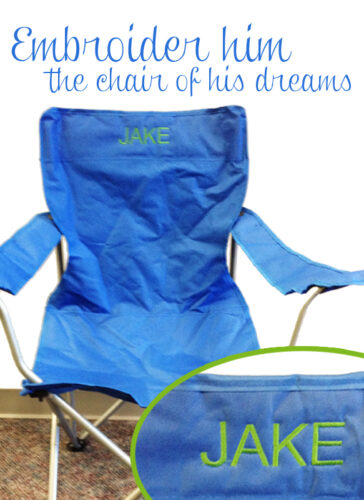 how to embroider on a chair