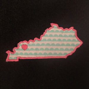 BUY Kentucky – GET Any State (or Country) FREE! Kentucky appliqué and embroidery design in 7 styles and sizes.