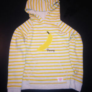 Funky banana applique and embroidery design. 6 different sizes and versions.