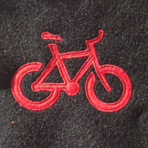 Perfectly simple and modern bicycle applique design in 2 sizes for your embroidery machine. Just in time to celebrate spring bike riding.