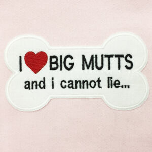 Dog lovers rejoice!  I love big mutts and I cannot lie machine embroidery or machine appliqué design in several sizes.