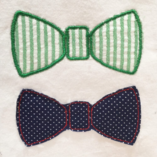 Sweet and simple bow tie machine embroidery and appliqué designs