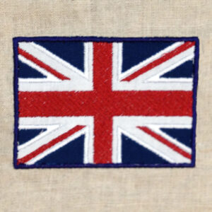 British flag machine applique design. Show your love for the United Kingdom with this cool, modern applique design