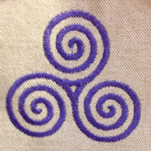 Celtic Goddess Symbol Machine Embroidery Design – three different versions.  Make a repeating border of this design – great for headbands!