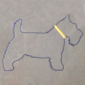 Scottie dog (Scottish Terrier) machine embroidery and applique design in 11 different styles (filled and applique)