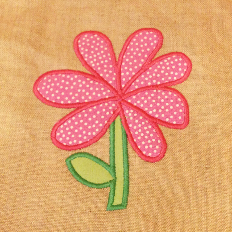 Simple flowers in vase machine embroidery design Machine Embroidery Geek