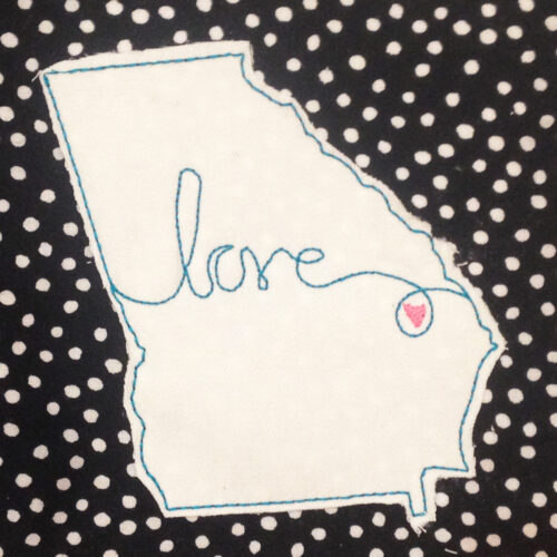 Love Triple Stitch (designed for raw edge) Machine Applique