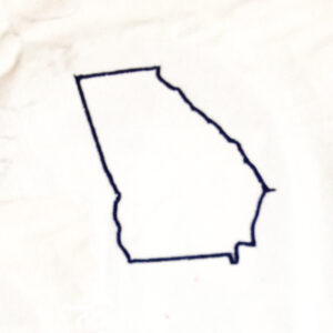 U.S. State (Georgia) appliqué and embroidery design in 7 different styles and sizes.  Buy a state & get 1 free