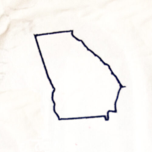 U.S. State appliqué and embroidery design in 7 different