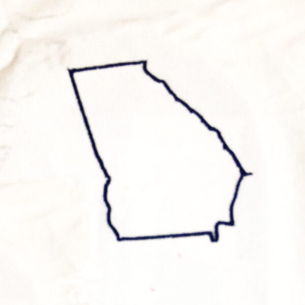 U.S. State (Georgia) appliqué and embroidery design in 7 different styles and sizes.  Buy a state & get 1 free