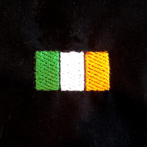 Irish flag machine embroidery and applique designs – 7 versions/sizes. Show your Irish pride on St. Patrick’s Day!