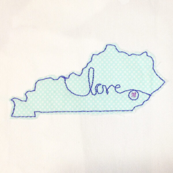 kentucky love machine embroidery design