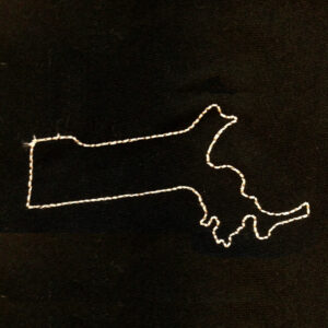 Massachusetts appliqué and embroidery design in 7 styles and sizes.  Buy this state (Massachusetts)  –  get any state free