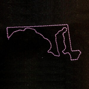 Maryland appliqué and embroidery design in 7 styles and sizes.  Buy this state (Maryland)  –  get any state free
