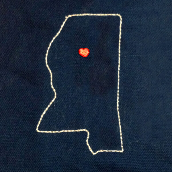 Mississippi appliqué and embroidery design in 7 styles and sizes.  Buy this state (Mississippi)  -  get any state free - Image 2