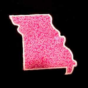 Missouri appliqué and embroidery design in 7 styles and sizes.  Buy this state (Missouri)  –  get any state free