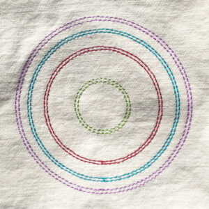 Original bohemian modern circle embroidery designs in seven sizes.