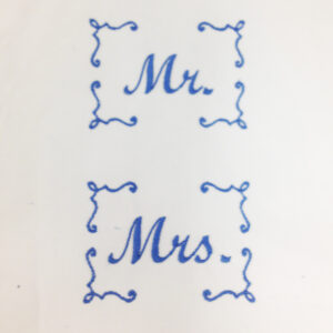 Classic Mr. and Mrs. Pillowcase Machine Embroidery Design