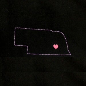Nebraska appliqué and embroidery design in 7 styles and sizes.  Buy this state (Nebraska)  –  get any state free