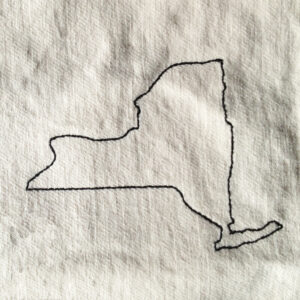 New York appliqué and embroidery design with optional heart.  7 different styles and sizes.  Buy NY get another free (e.g. buy NY – get AL)