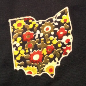 Ohio appliqué and embroidery design in 7 styles and sizes.  Buy this state (Ohio )  –  get any state free