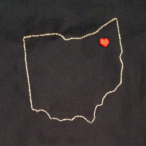 Ohio appliqué and embroidery design in 7 styles and sizes.  Buy this state (Ohio )  -  get any state free - Image 2