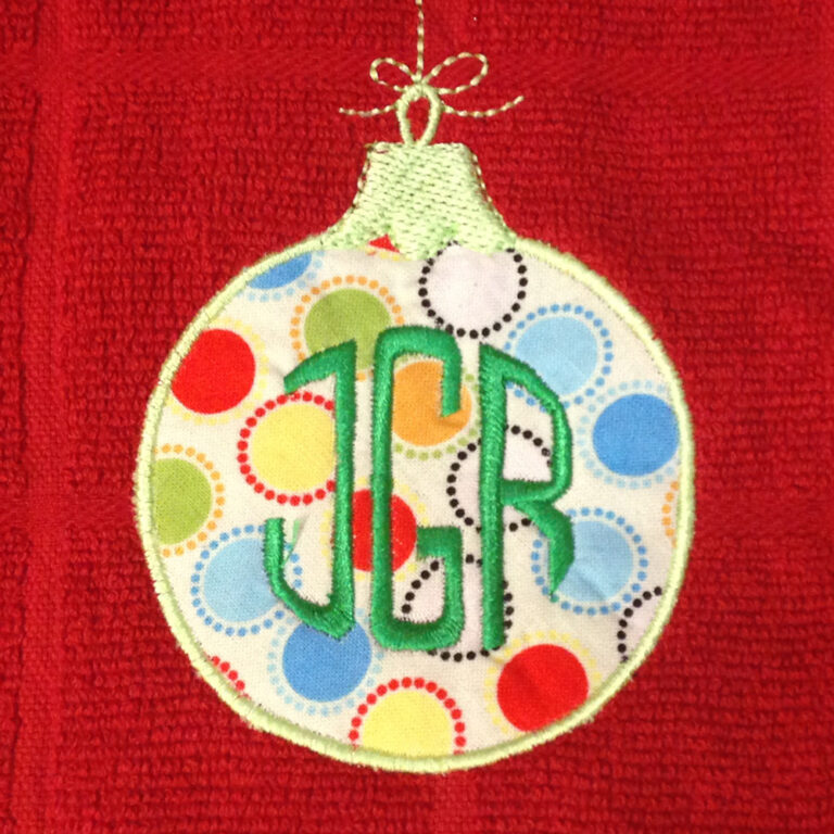 Versatile Christmas ornament machine appliqué design. Perfect for