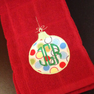 Versatile Christmas ornament machine appliqué design.  Perfect for adding an initial or a monogram.  Bonus – small, filled versions