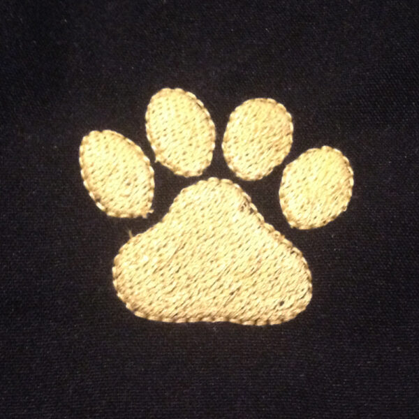 Eight different versions of a paw print applique and embroidery design Eight different versions of a paw print applique and embroidery design