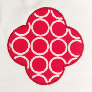 Versatile quatrefoil applique designs – three different designs in three different sizes each.