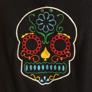 Day of the Dead Skeleton Face Machine Embroidery or Appliqué Design in Several Sizes