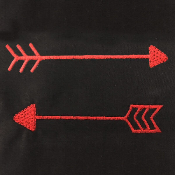 Small whimsical arrow machine embroidery designs. These two arrow