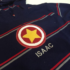 Fun and simple superhero raw edge machine applique design