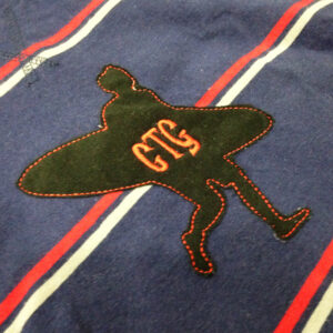 Cool retro surfer machine appliqué and embroidery designs in several sizes and styles