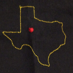 Texas appliqué and embroidery design in 7 styles and sizes.  Buy this U.S. state (Texas) embroidery design set –  get any state free