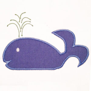 Preppy animals: whale and alligator machine appliqué designs in 3 sizes. Simple & cute whale and alligator designs are perfectly preppy