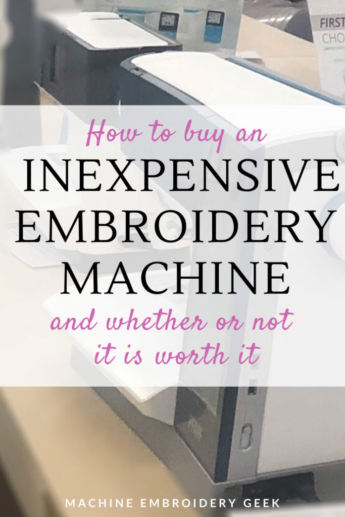 how to buy an inexpensive embroidery machine