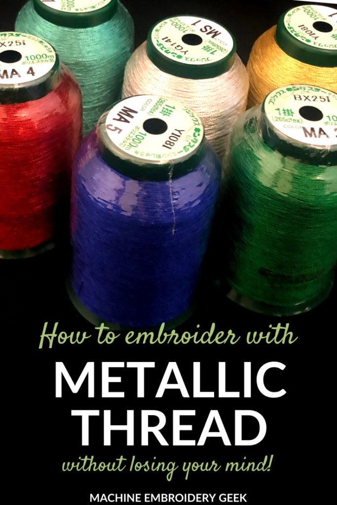 how to embroider with metallic thread