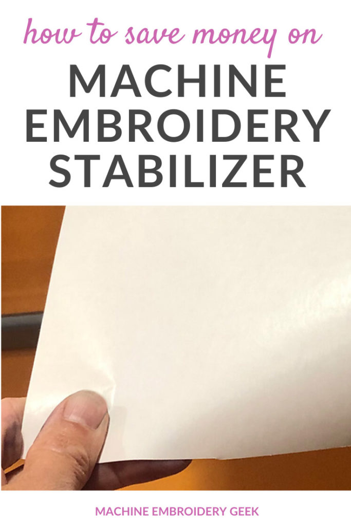 how to save money on embroidery stabilizer