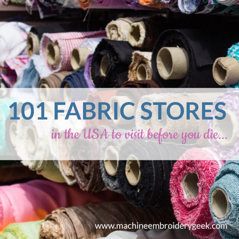 101 Independent Fabric Stores in the USA! Machine Embroidery Geek