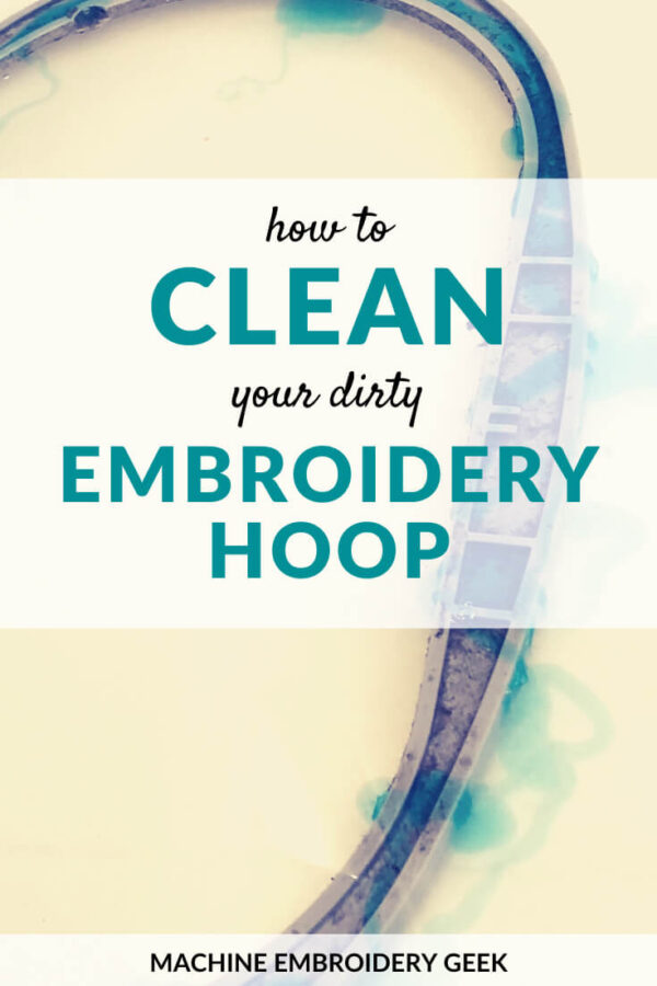 How to clean an embroidery hoop. It's easier to clean than you think.