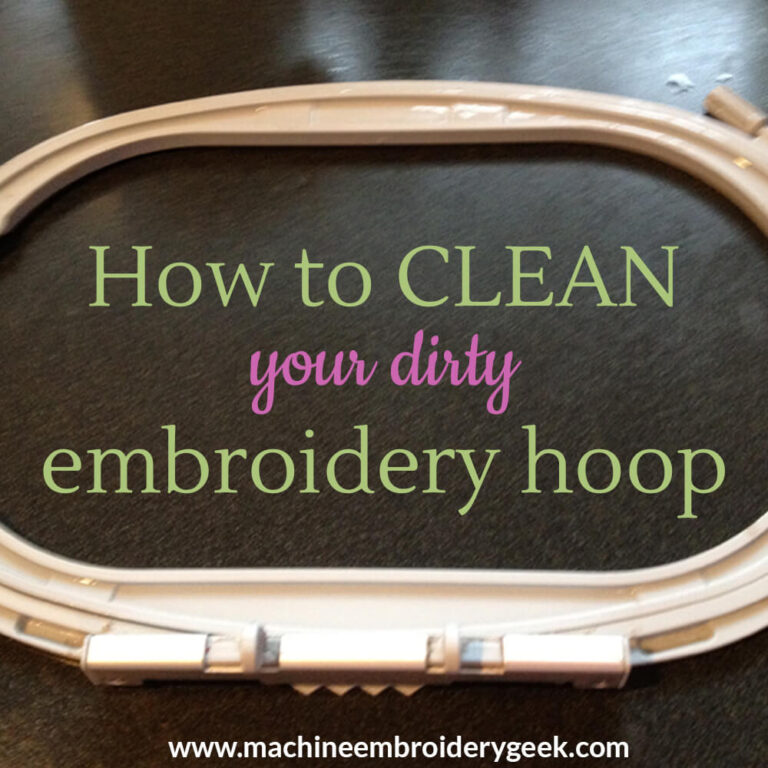 How to clean a dirty embroidery hoop