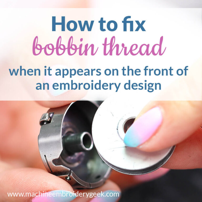 Why is my bobbin thread showing on top? Tips for machine embroidery.