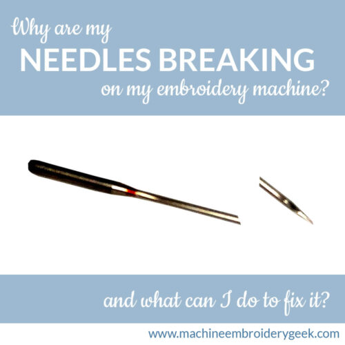 Why are my needles breaking