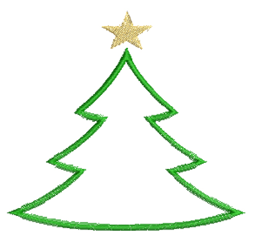 free christmas tree embroidery design