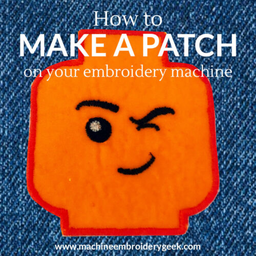 How to make a patch on an embroidery machine