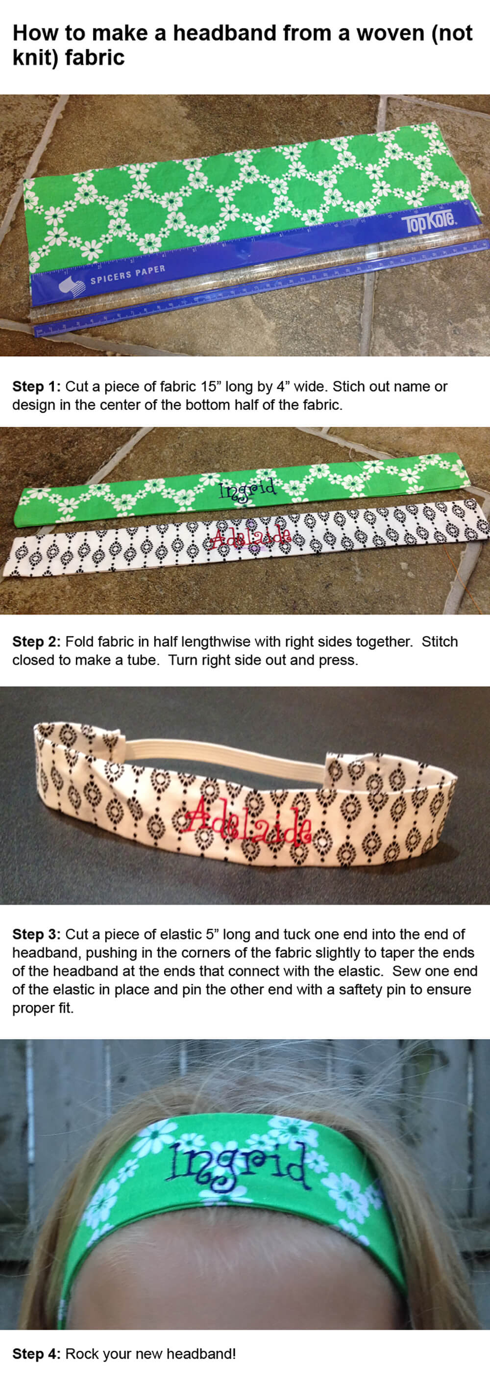 How to make a woven headband.